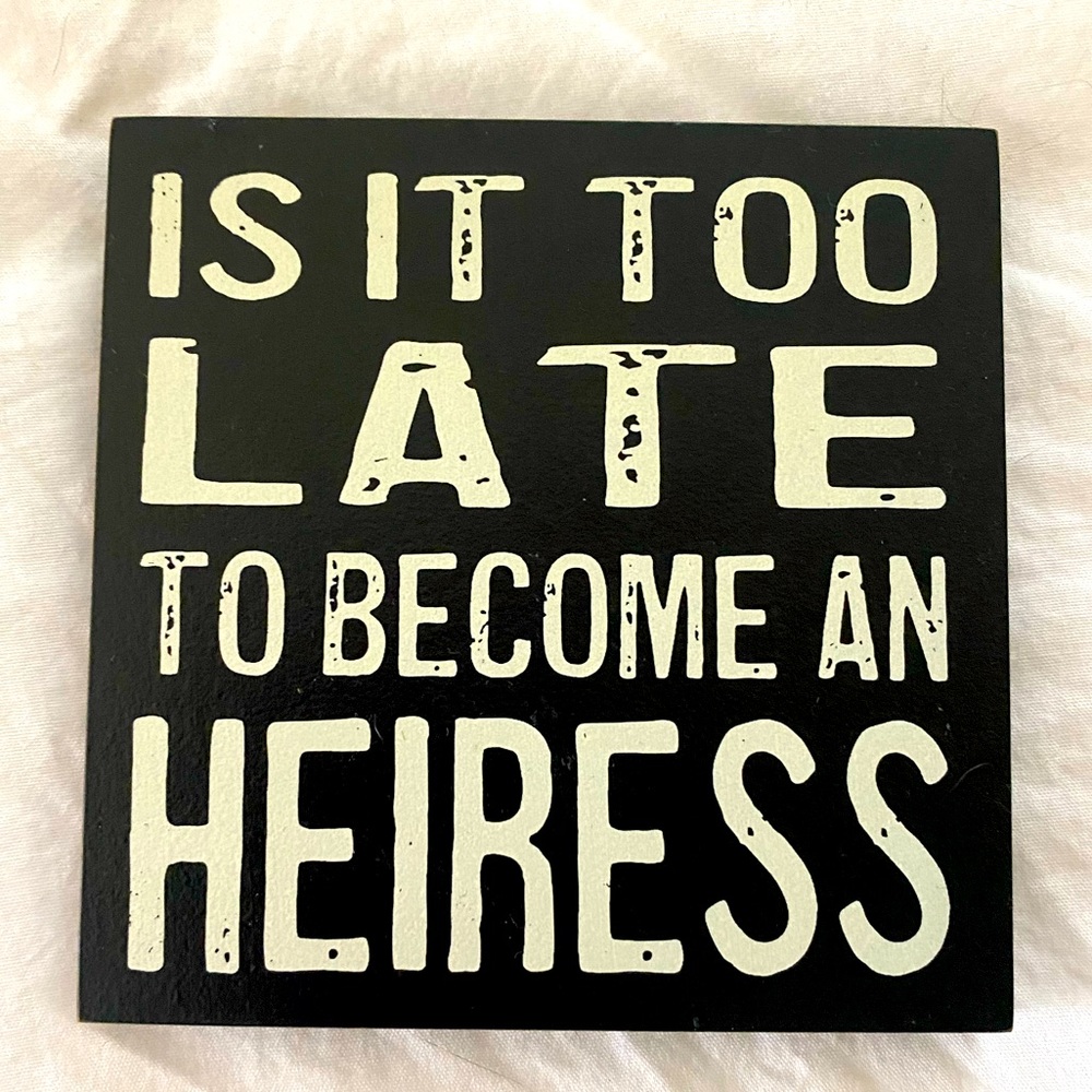 Coffee table decor coaster 6x6” NWT